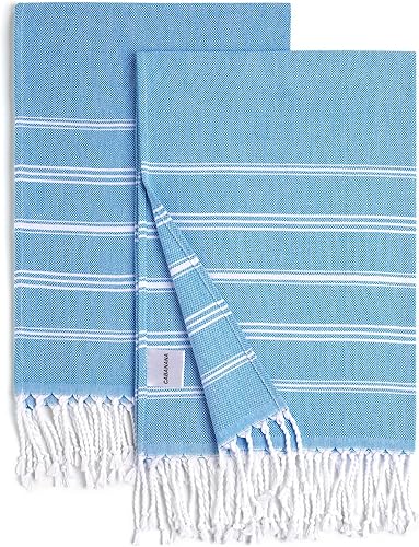 Vista 79 de cabanana Toallas de mano para baño, paquete de 2, 20 x 30 pulgadas, 100% algodón, toallas de mano turcas, superabsorbentes y de secado rápido