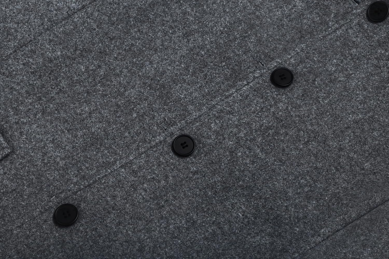 CHARTOU Women Winter Long Pea Coat Wool Blend Stand Collar Single Breast Thicken Blazer Jacket - Image 4