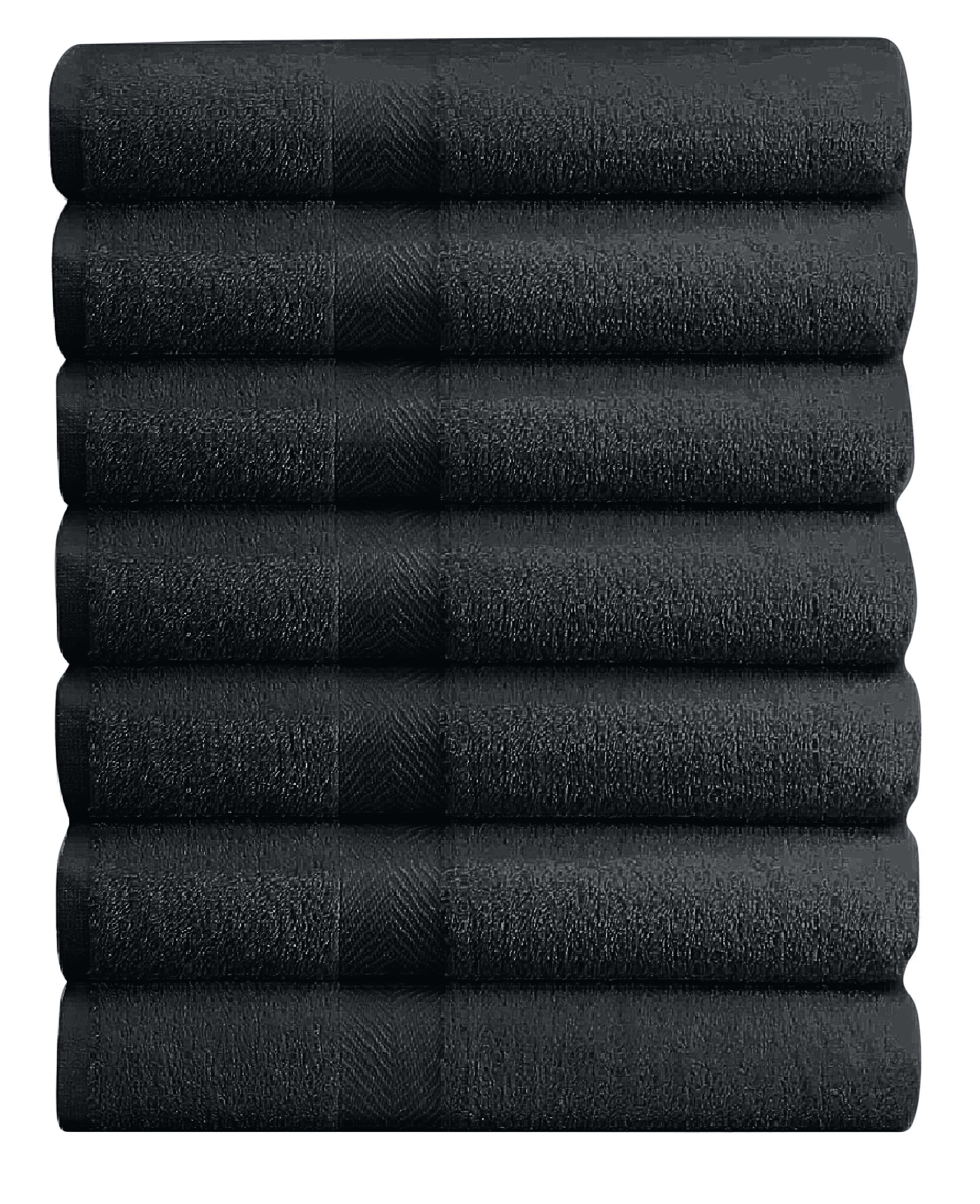 Opulent Dreams 100% Egyptian Cotton Towel Sets – Soft, Absorbent, Quick-Dry – Includes Bath Sheets, Bath Towels, Hand Towels, Flannels – Luxuriously Easy to Wash (Charcoal, Hand Towel (Pack of 7))