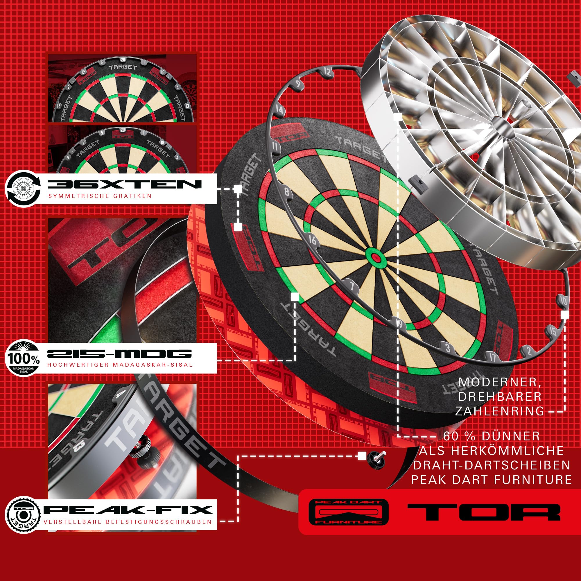 Target Darts Tor Ultimate Home Set: Dartboard, Umrandung & Dartmatte