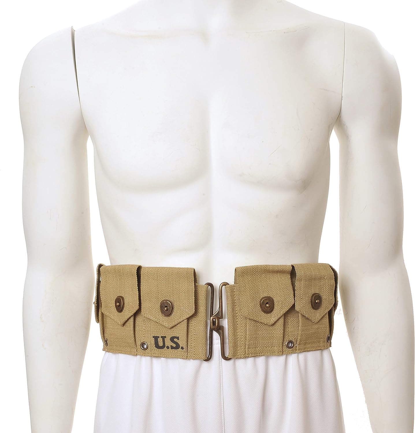 US M1923 M1 Garand Cartridge Belt Khaki Marked JT&L 1942 up to 49" Waist