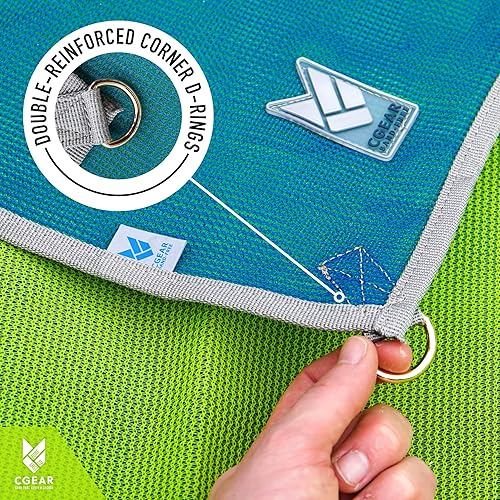 Miniatura 7 de CGear - Alfombrilla de camping original sin arena para aventuras al aire libre, 9.8 x 9.8 ft, color verde