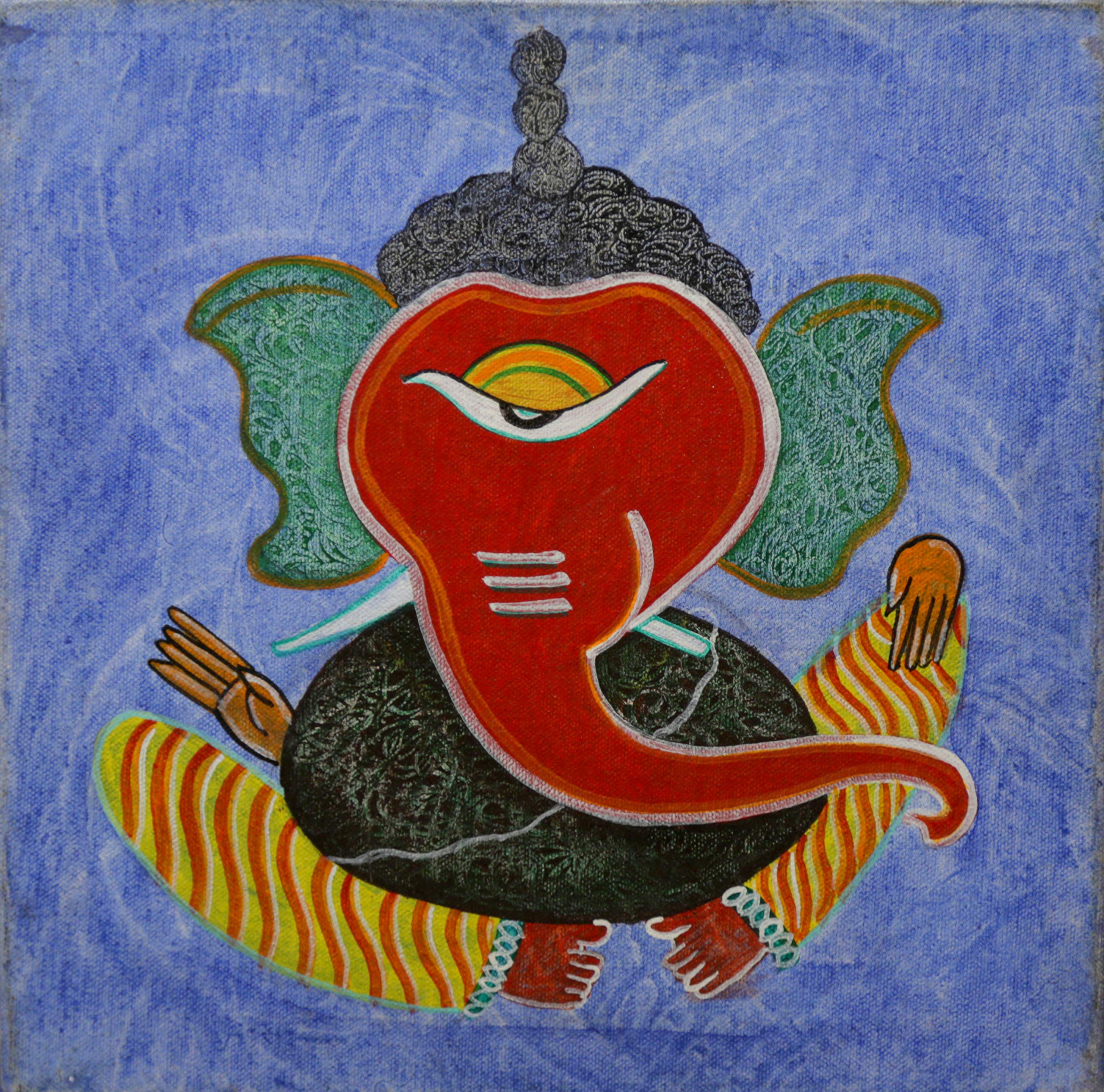 Birthday Girl (Acrylic Painting By Sanjoy Mal)-image-49