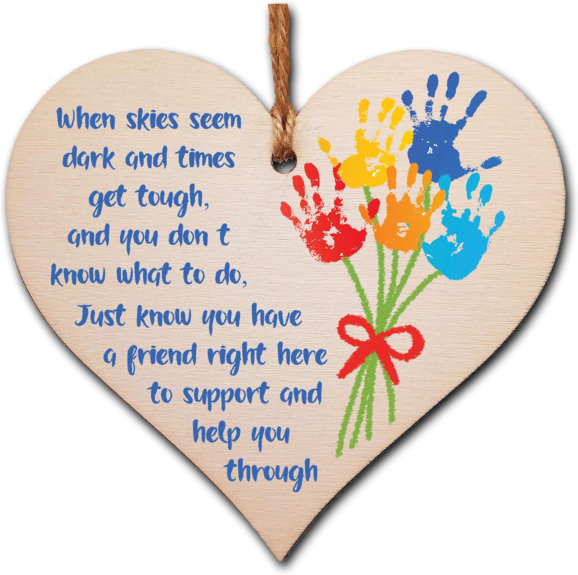 Sponsored Ad – Thinking of You Heart Plaque – Wooden Hanging Gift Sign with Twine – Letterbox-Friendly Keepsake – 10x10cm Italian Plywood – Thoughtful Present for Loved Ones Far Away or Going Through a Hard Time