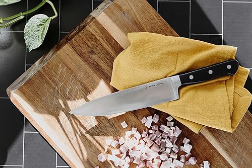 Miniatura 7 de DURA LIVING Cuchillo de chef profesional de 8 pulgadas, acero inoxidable de alto carbono, afilado para afeitar, versátil cuchillo de cocina y corte,