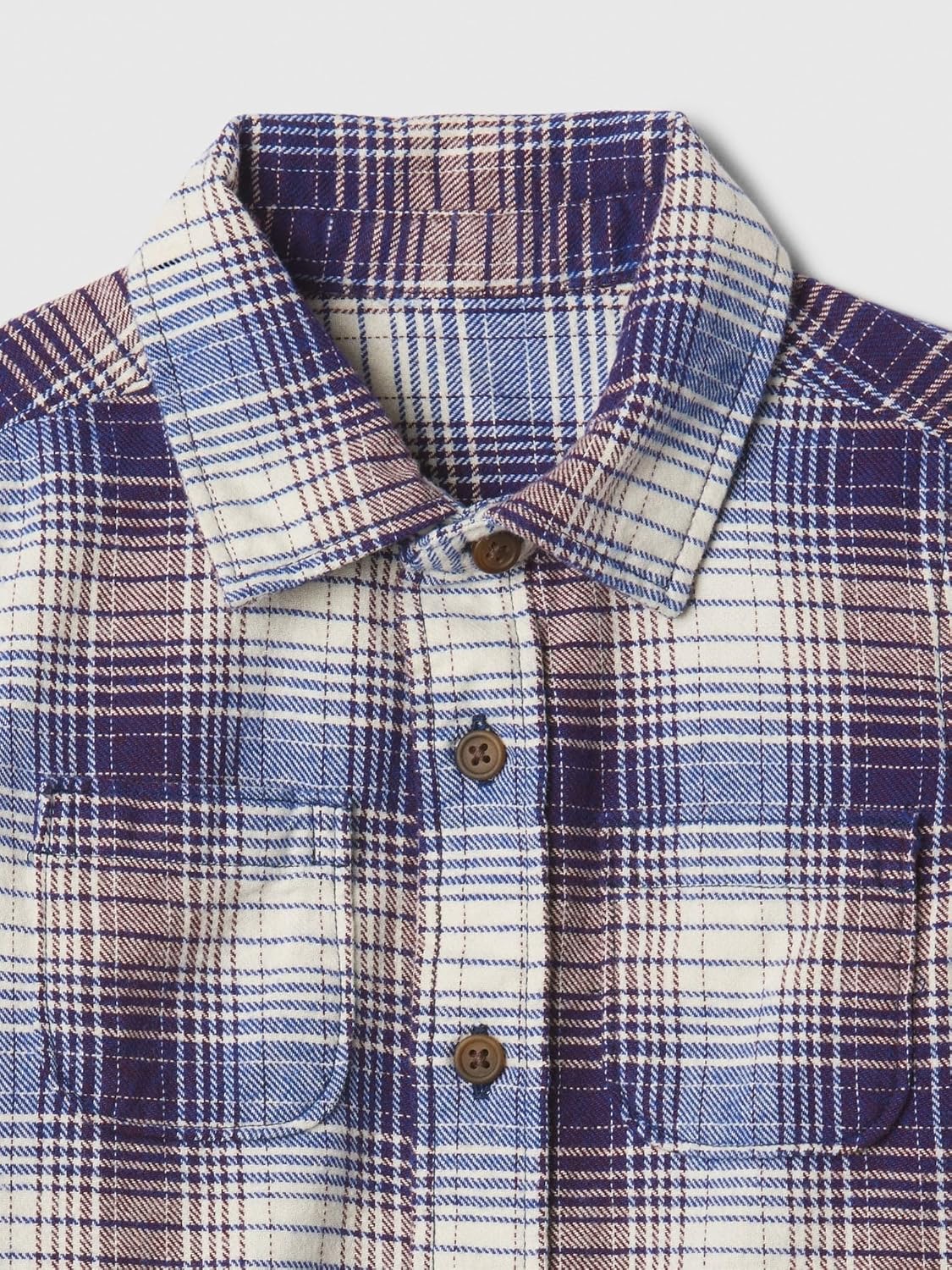 Gap Boys Long Sleeve Flannel Button-Down Shirt - Image 3
