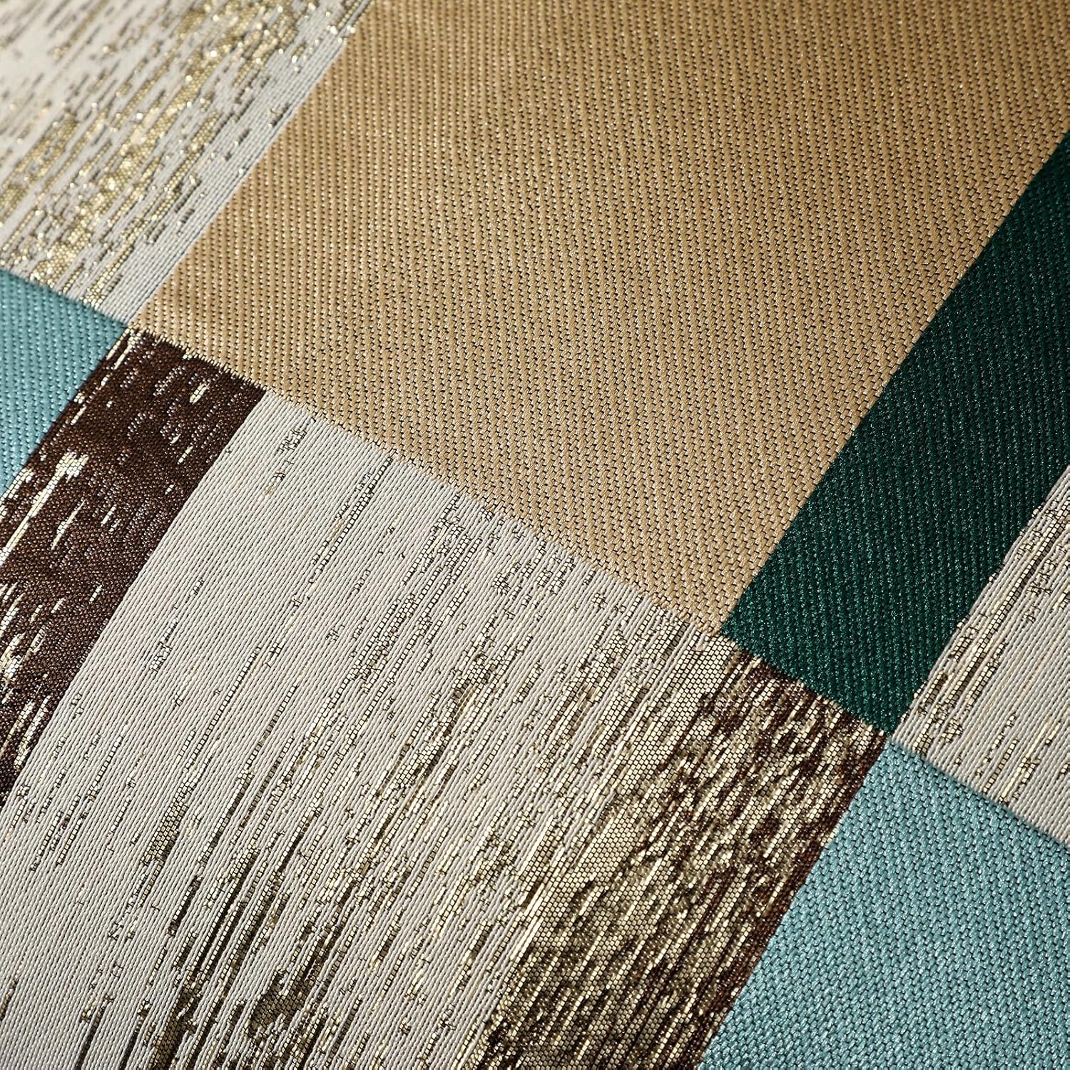 vctops Luxury Gold Patchwork Decorative Throw Pillow Covers Soft Square Cushion Case Pillowcase for Sofa Bedroom Car (Green,18x18)