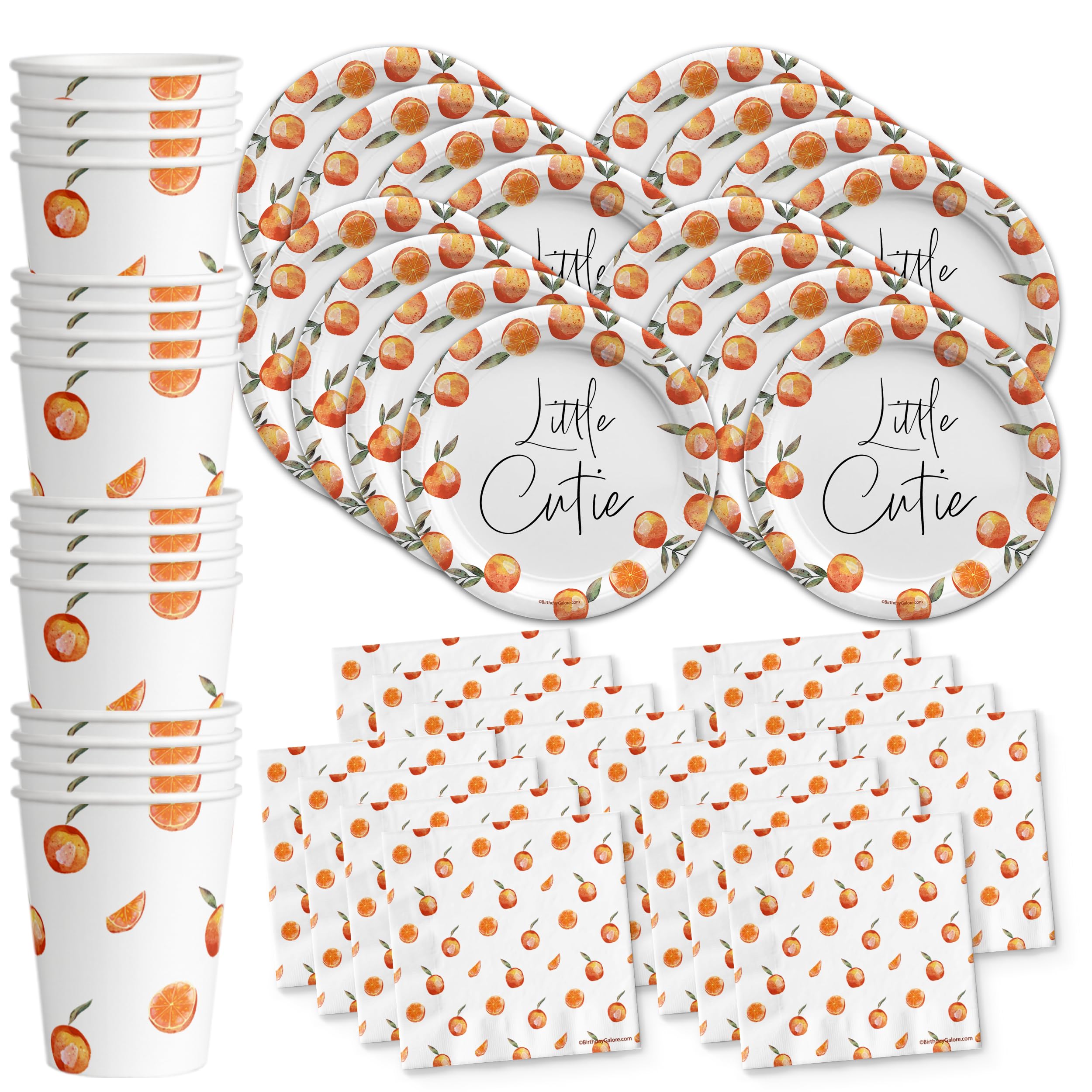 Little Cuties Birthday Party Supplies Set Plates Napkins Cups Tableware Kit for 16