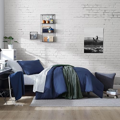 Nautica - Juego de cama individual XL, juego de edredón reversible, incluye fundas de almohada, sábana bajera, fundas de almohada y bolsa de