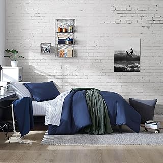 Nautica - Çift Kişilik XL Yatak Takımı, Ters Çevrilebilir Yorgan Seti, Bonus Yastık Kılıfı(lar), Lastikli Çarşaf, Yastık Kılıfı ve Çamaşır Torbası (Harmead Lacivert, İkiz/İkiz XL)