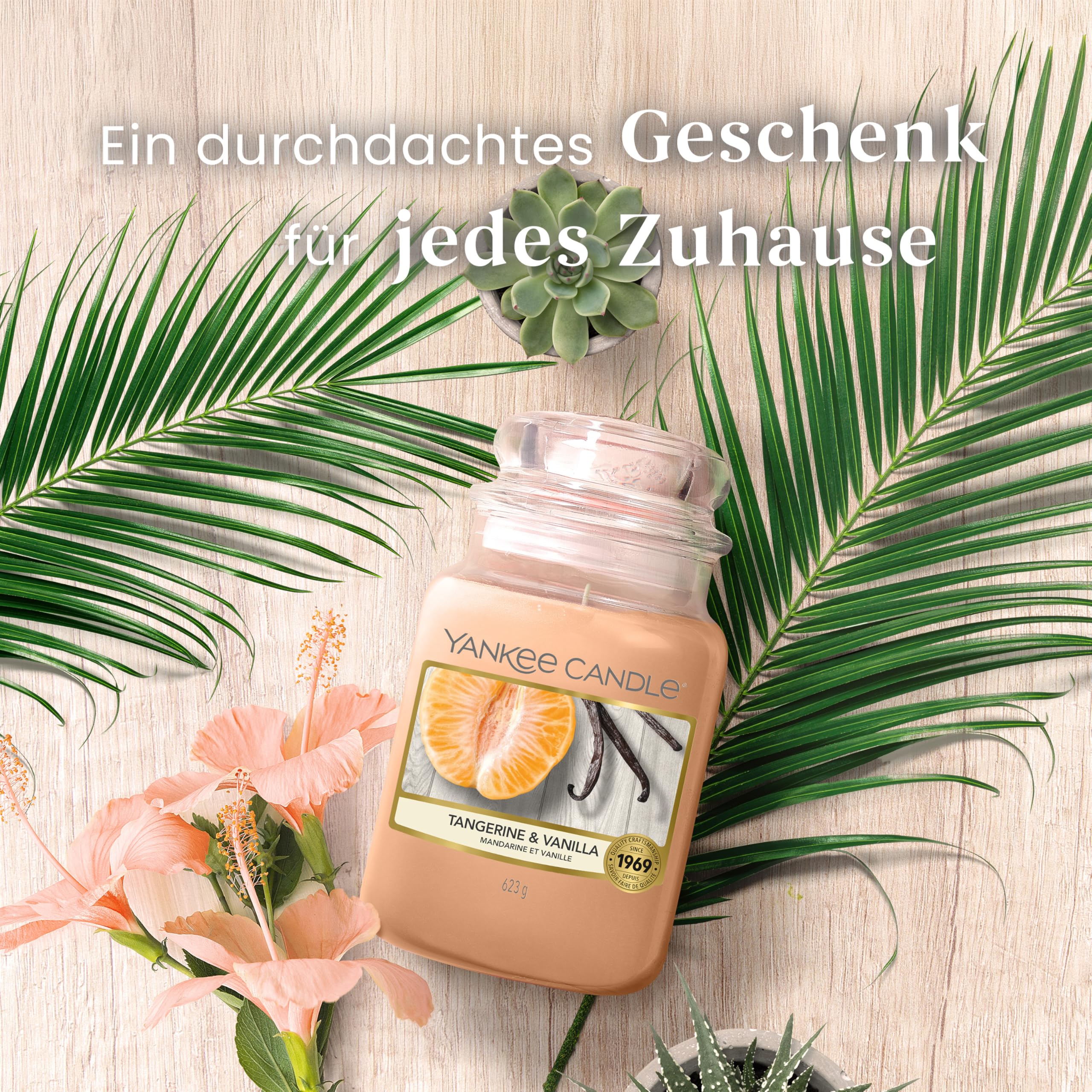 Yankee Candle Duftkerze | Tangerine & Vanilla Großes Glas | Lange Brenndauer: bis zu 150 Stunden | Geschenke für Frauen