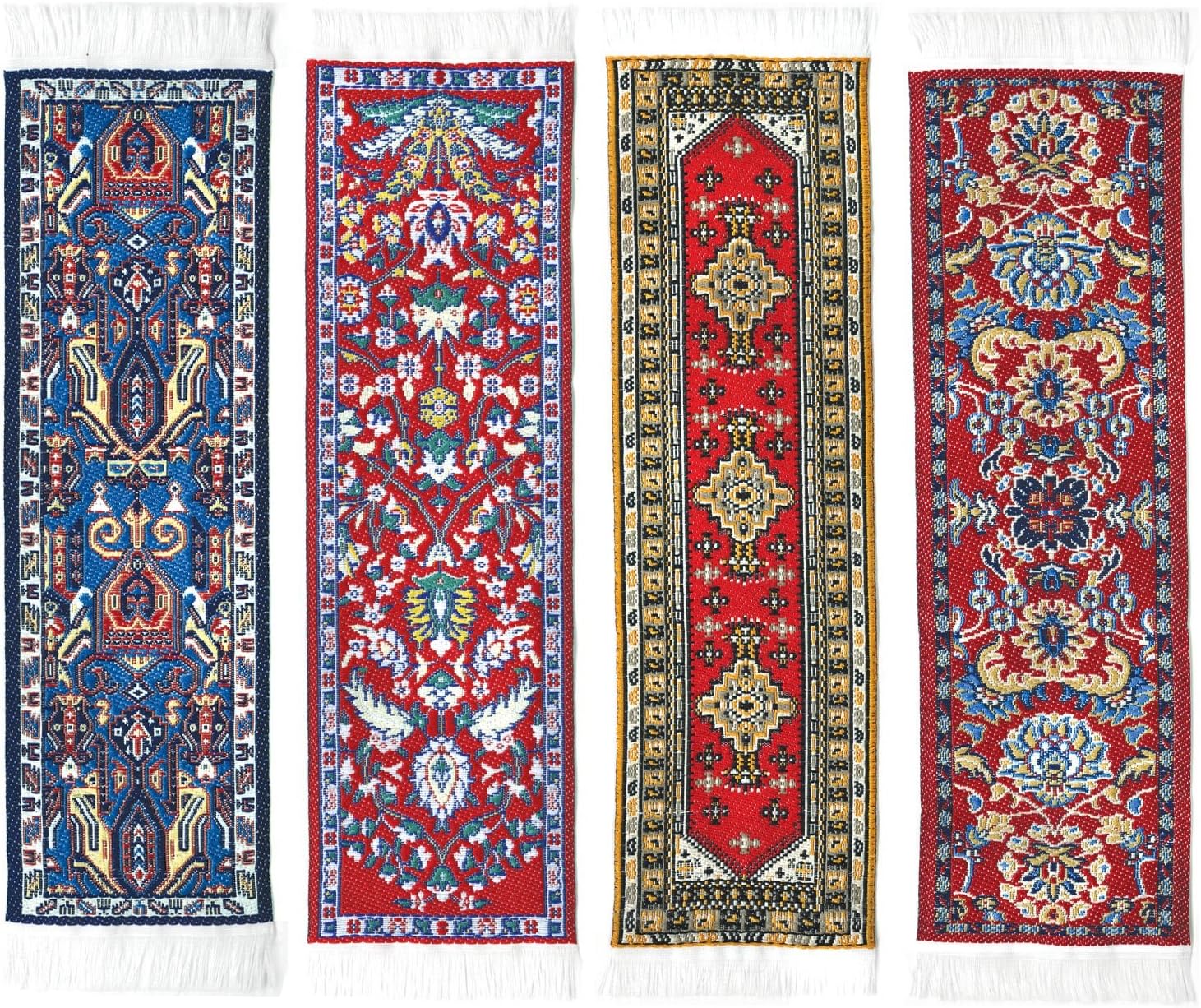Oriental Carpet Bookmarks #1 - Authentic Woven Carpet (Set of 4)