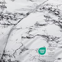 Bedsure 3 részes mikrofiber ágynemű garnitúra 240x220 cm márvány fehér dupla ágyhoz 4