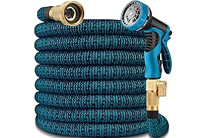 Expandable Garden Hose, Indestructible 50Ft Water Hose with 10 Modes Spray Nozzle