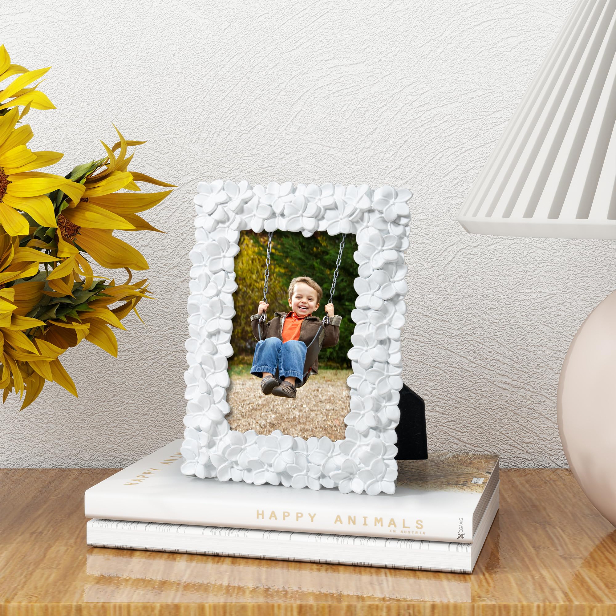 Amazon.com - Axeman 4x6 Vintage Picture Frame, Flower Textured