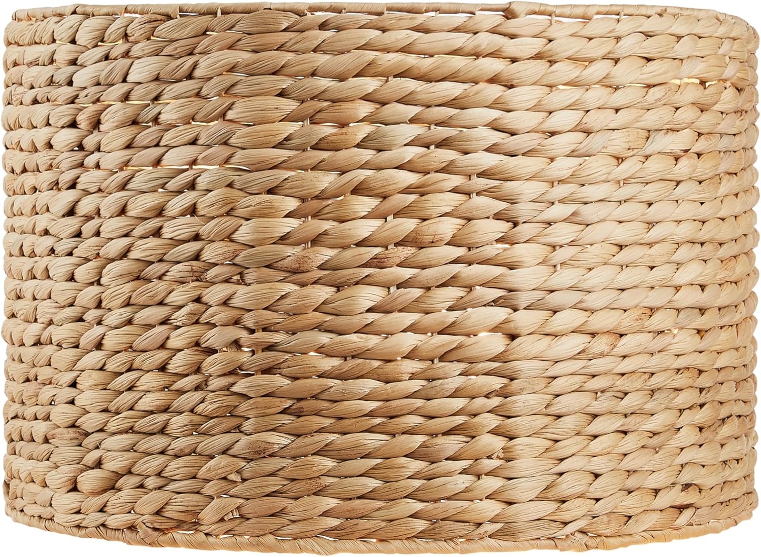 Aspen Creative 31630 Transitional Hardback Drum (Cylinder) Shape Spider Construction Lamp Shade in Water Hyacinth Pattern, 16" wide (16" x 16" x 11")