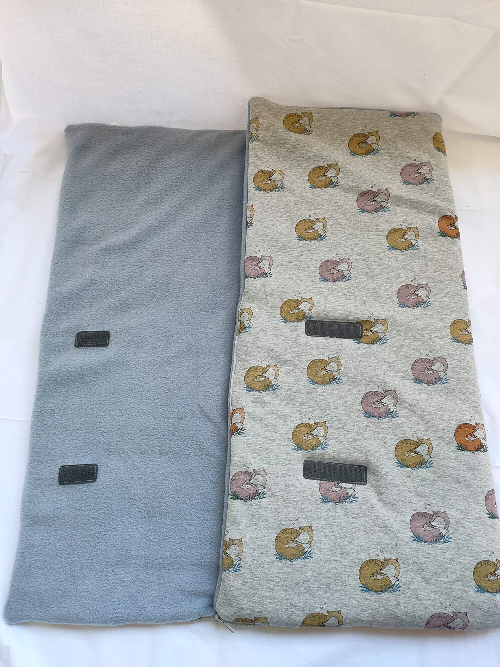 MOON-BEBE Universal-Schlafsack aus Baumwolle für Kinderwagen und Babywanne (Grau)