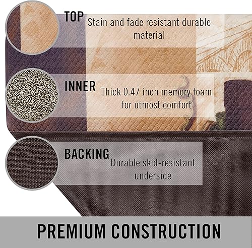 Miniatura 3 de Chef Gear Tapete de cocina antifatiga  Diseño novedoso  Tapete de chef acolchado cómodo  Alivio y apoyo de pie  Resistente a la intemperie  Mide