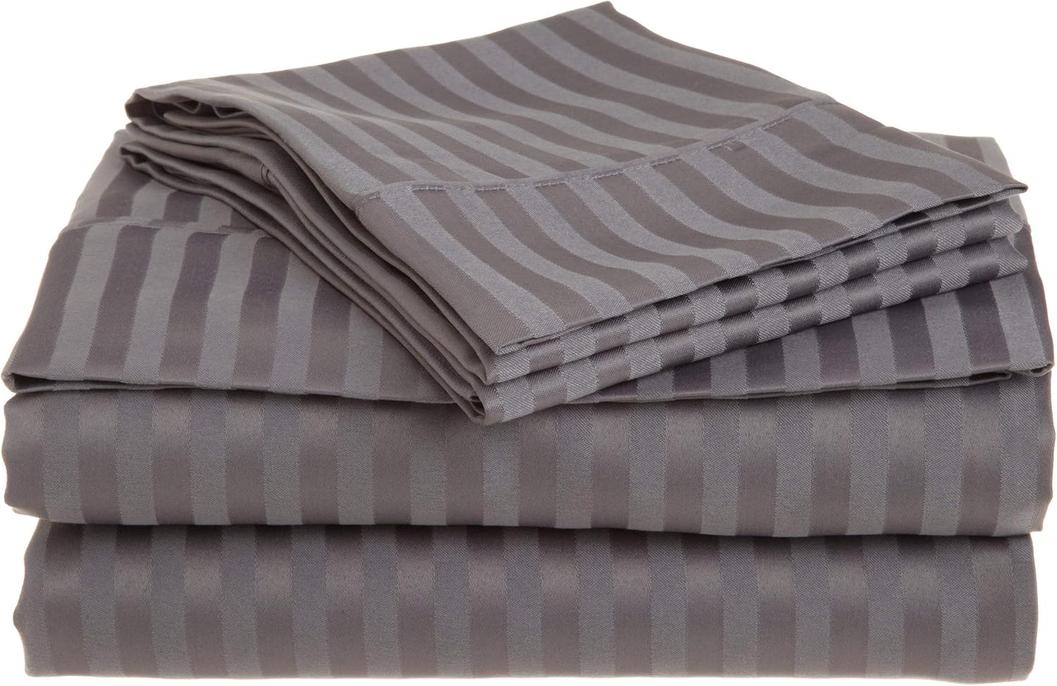 4 Piece Bed Sheet Set-800 Thread Count 100% Cotton Bed Sheets Royal Blue Stripe Queen Sheets Set, Long Staple Cotton, Fits Mattress Upto 18" Deep Pockets, Soft 4 Pcs Bedding Set