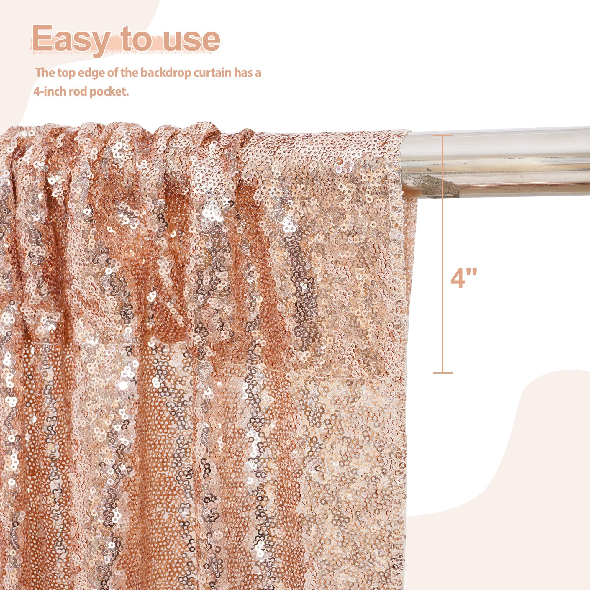 Sequin Backdrop 183x243cm Iridescent Shinny Sequin Photography Backdrop Party Prom Wedding Youtobe Banquet Photo Background (6x8 feet) — view 77