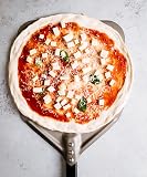 AMZBBQ Pelle à pizza de qualité supérieure - 35 x 35 x 71 cm - Pelle à pizza perforée en aluminium anodisé dur pour glisser facilement sur la pierre à pizza - Accessoire de barbecue - Cadeau pour - 4