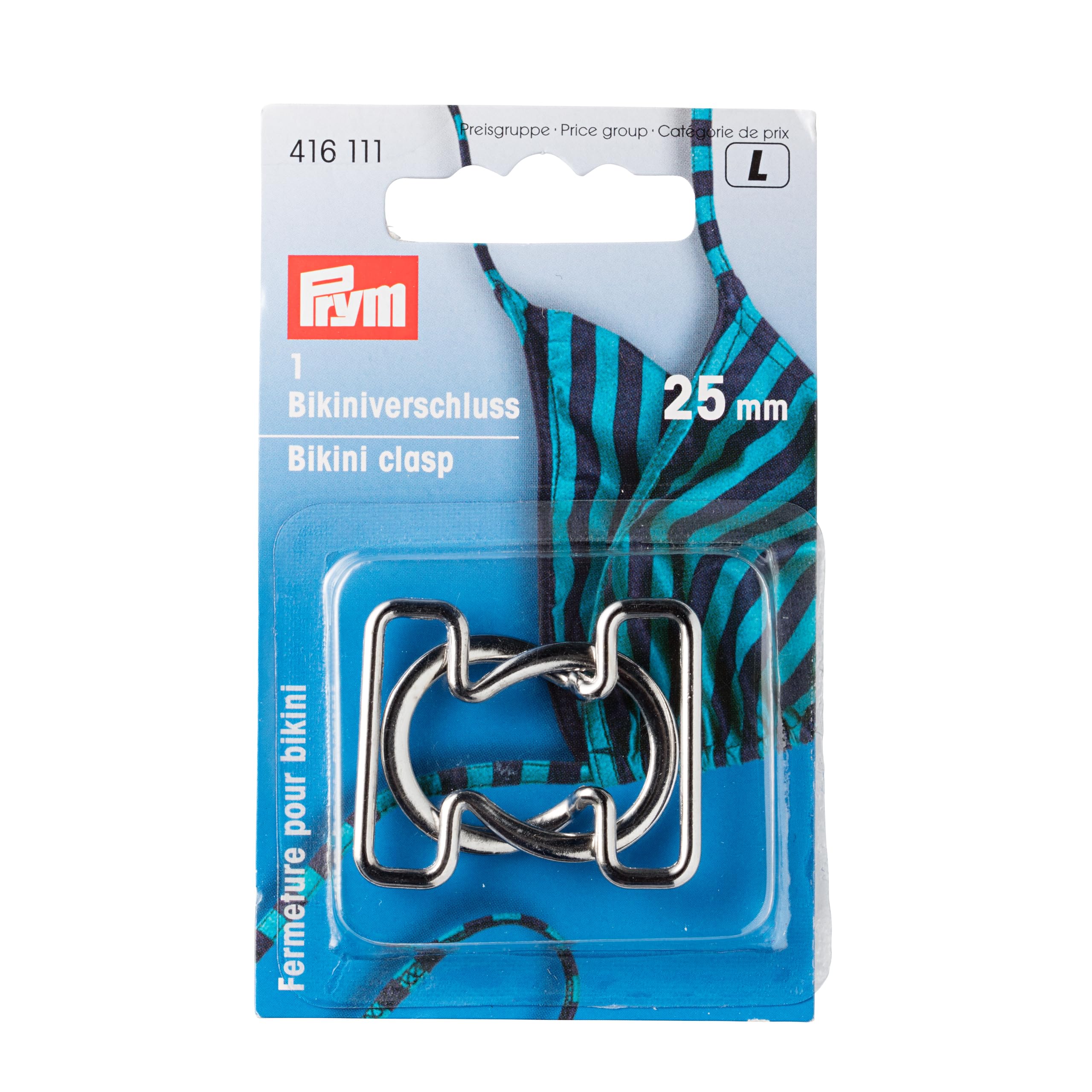 Prym - Steel Loop Silver (25mm) Bikini and Belt Clasp - 1 Unit
