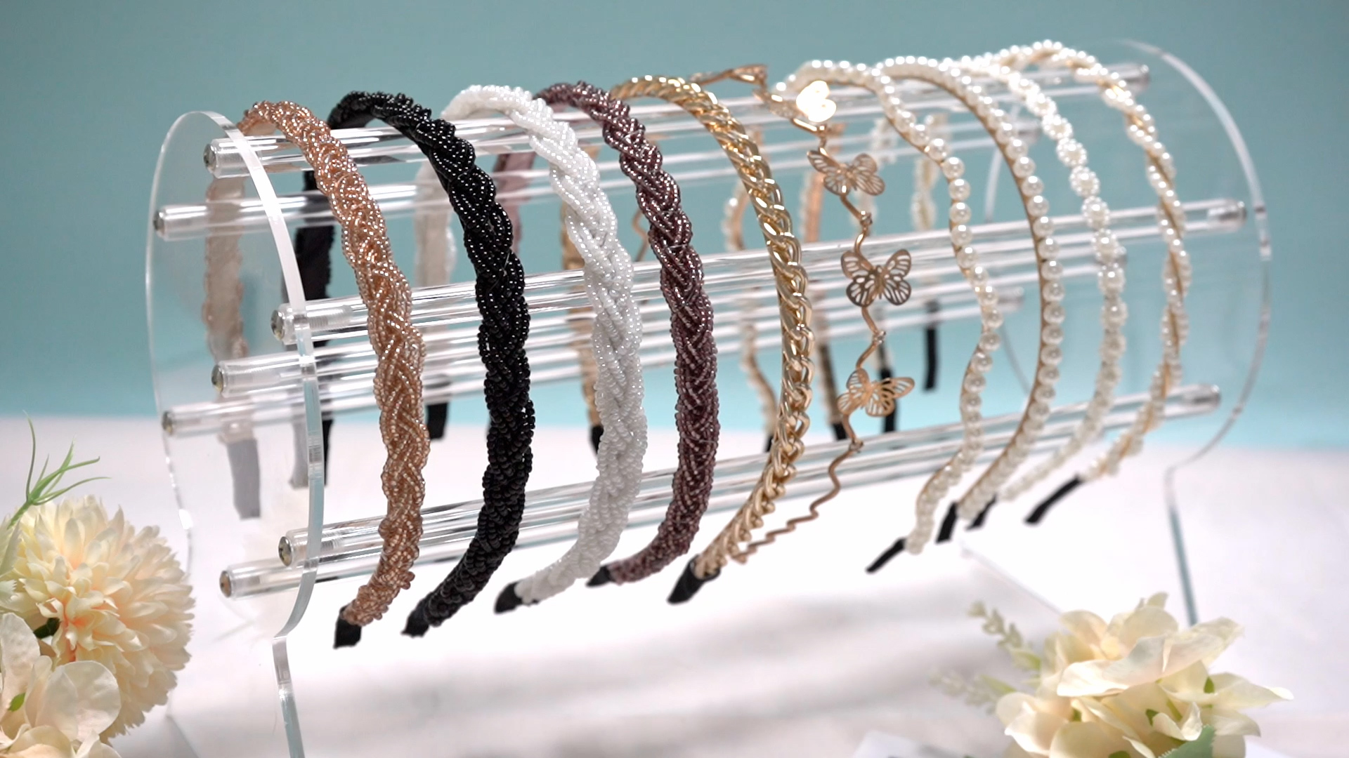 Amazon.com : LYroo Cute Pearl Headbands Beaded Headband  display picture 1