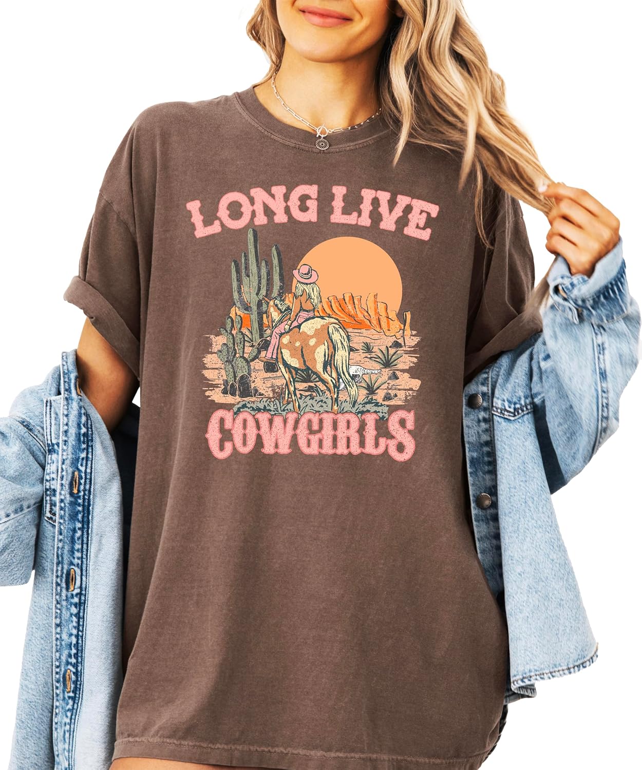 Long Live Cowgirls Shirt for Women and Teens Country Girl Western Style Tee