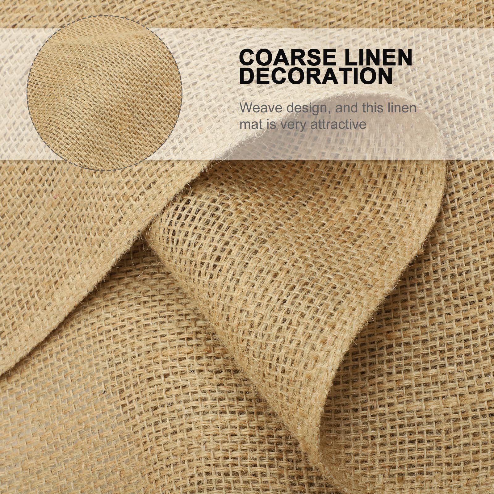 Zerodeko Tela de Arpillera de Lino Beige 1m X 2m para Decoración y Protección de Mesa Reutilizable Adecuado para Manualidades y Decoración del Hogar