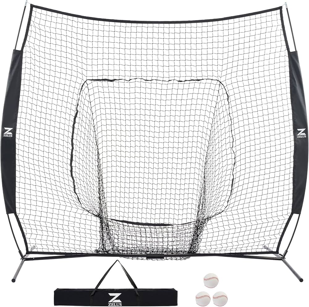 LAKARU 野球練習ネット 野球ネット バッティングネット 練習用 野球3個付き 収納袋付き 210x210x110cm 折り畳み式 野球練習 投球練習 集球ネット ピッチングネット 野球道具 持ち運び 組立簡単