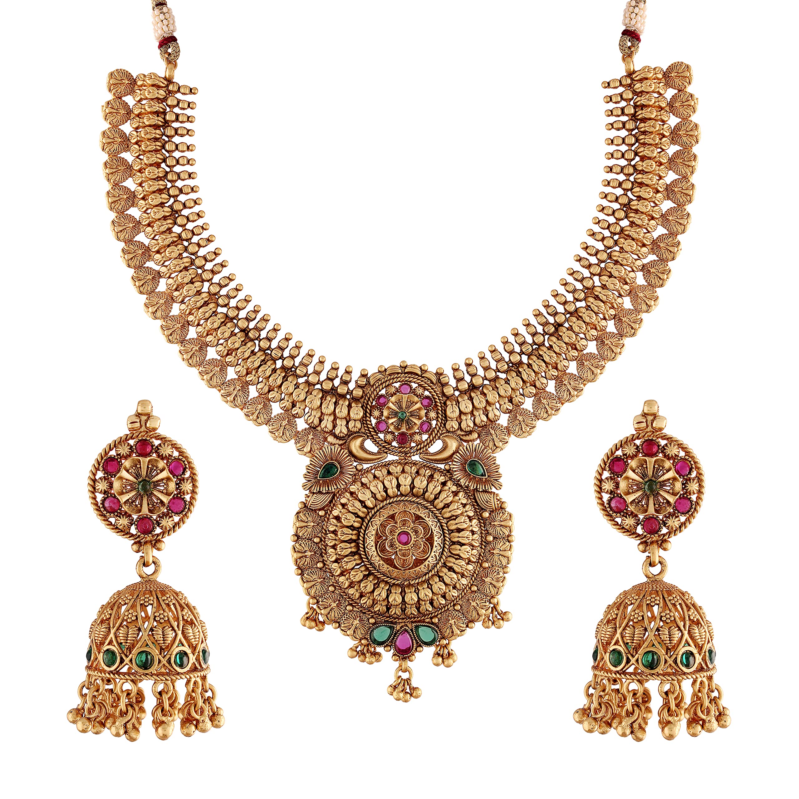 See full amazon price history chart for I Jewels 18k Rajwadi Gold Plated Brass Temple Choker Necklace Jewellery Set for Women (MC073QG) I Jewels 18k Rajwadi Gold Plated Brass Temple Choker Necklace Jewellery Set for Women (MC073QG) (B09SQ568VK) Amazon Price History, Amazon Price Tracker