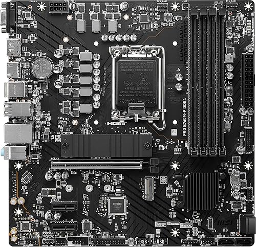 Miniatura 2 de MSI PRO B760M-P DDR4 ProSeries Placa base (compatible con procesadores Intel de 12ª/13ª/14ª generación, LGA 1700, DDR4, PCIe 4.0, M.2, USB 3.2 Gen2,