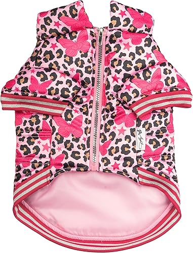 Miniatura 2 de Doggy Parton Chaqueta acolchada Butterfly Spot - XS, Rosa