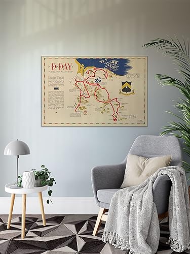 Miniatura 4 de Fotografía vintage de Normandía, impresión de mapas de la Segunda Guerra Mundial de Normandía, 1994 - Arte de pared de la Segunda Guerra Mundial,