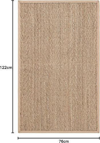 Miniatura 178 de Safavieh Colección de fibra natural NF115P - Alfombra (fibra natural), color gris, Fibras naturales beige, (Natural/Beige),Natural/Negro,Natural