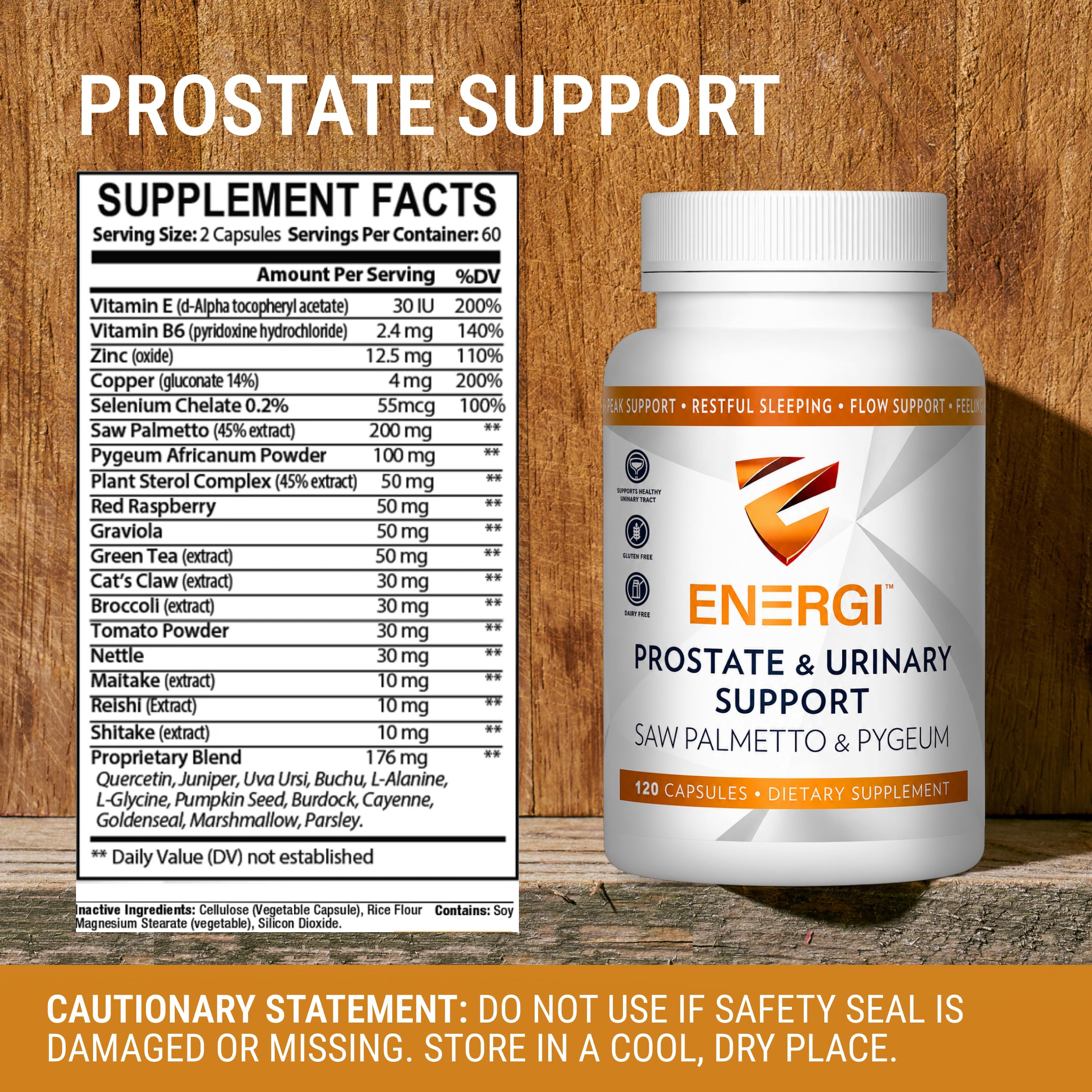 Energi Prostate Supplement, 200mg Saw Palmetto & Pygeum, 120 Capsules — Amazon image 2