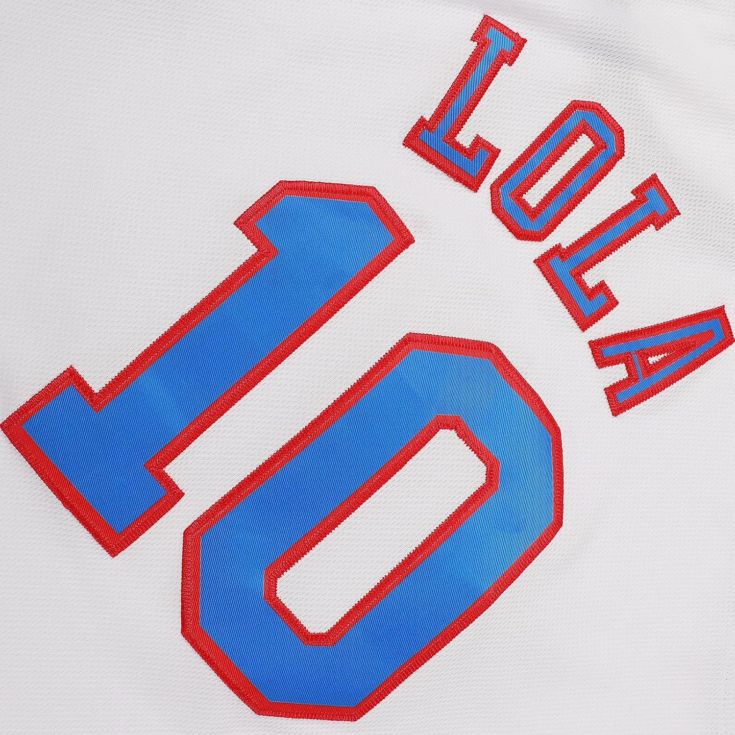 Women Basketball Jersey #10 Lola And 1/3 Space Costume 90s Movie Cosplay Halloween Sports Shirt White XS-XXL
