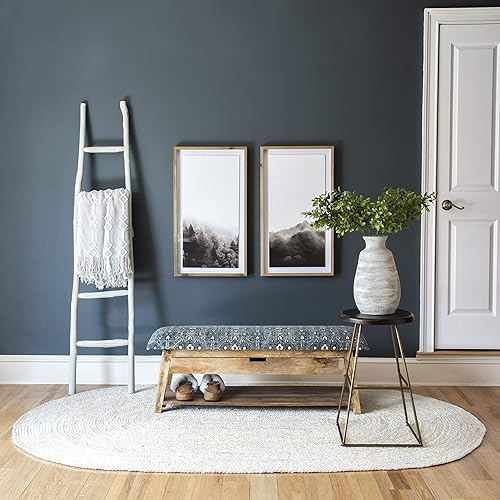 nuLOOM Rigo Tapete rústico de yute, tejido a mano, 5 x 8pies, ovalado, color blanco hueso