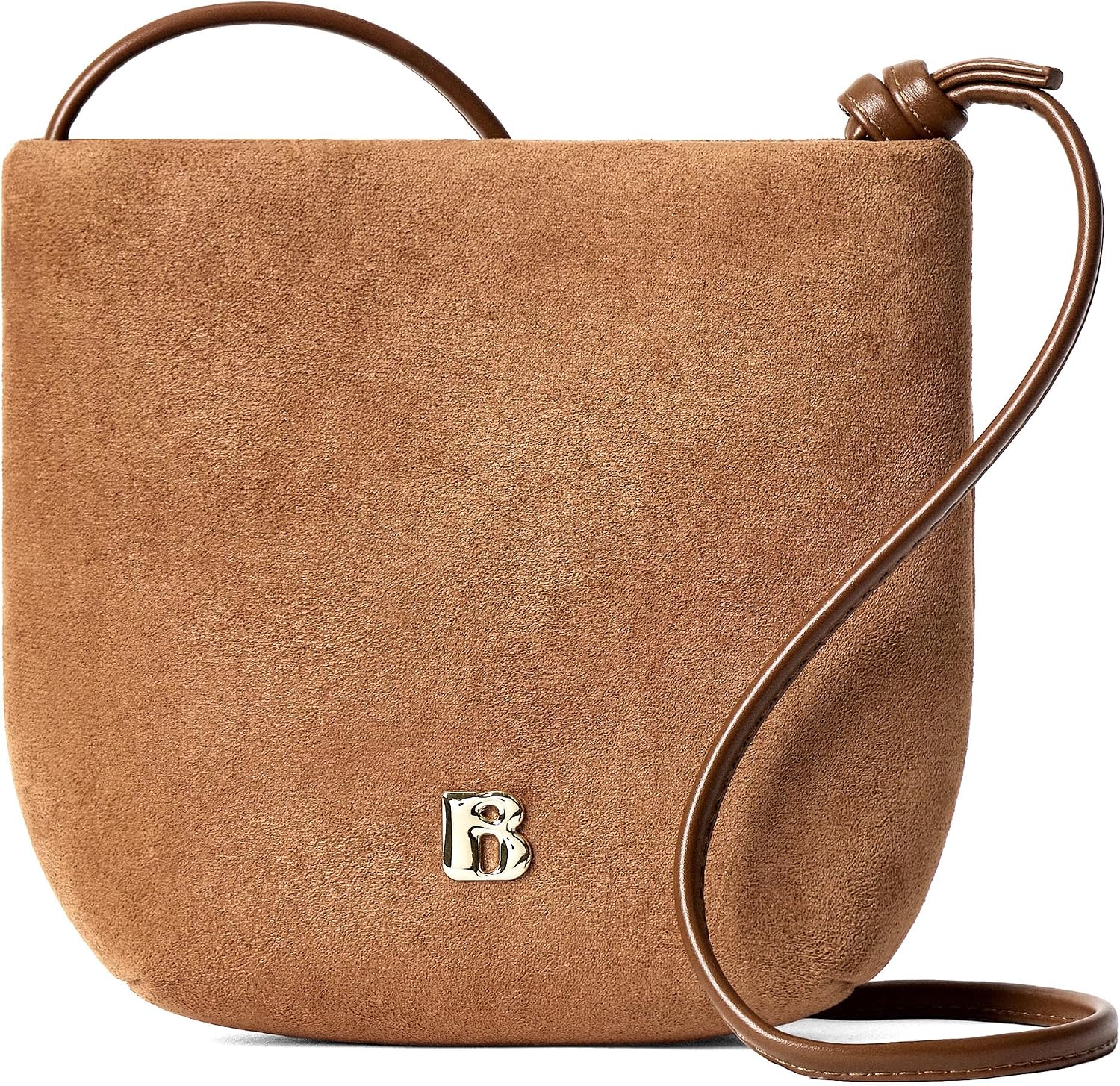 BOSTANTEN Small Crossbody Bags for Women Faux Suede Cell Phone Purse with Adjustable Knotted Strap for Daily