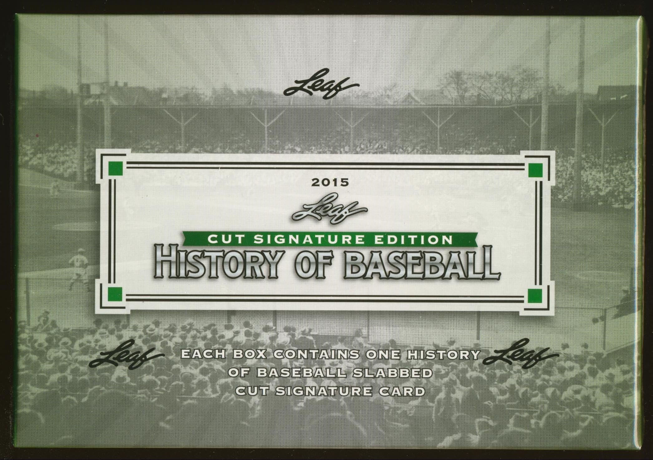 2015 Leaf History of Baseball Cut Signature Edition SEALED BOX (1 Auto per)