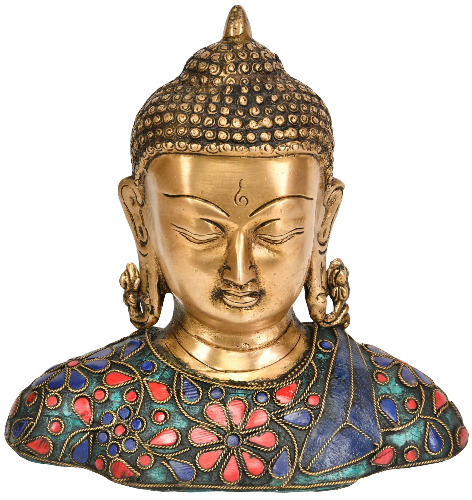 Señor Buda Busto budista tibetano Exotic India rh78 estatua decorativa zen