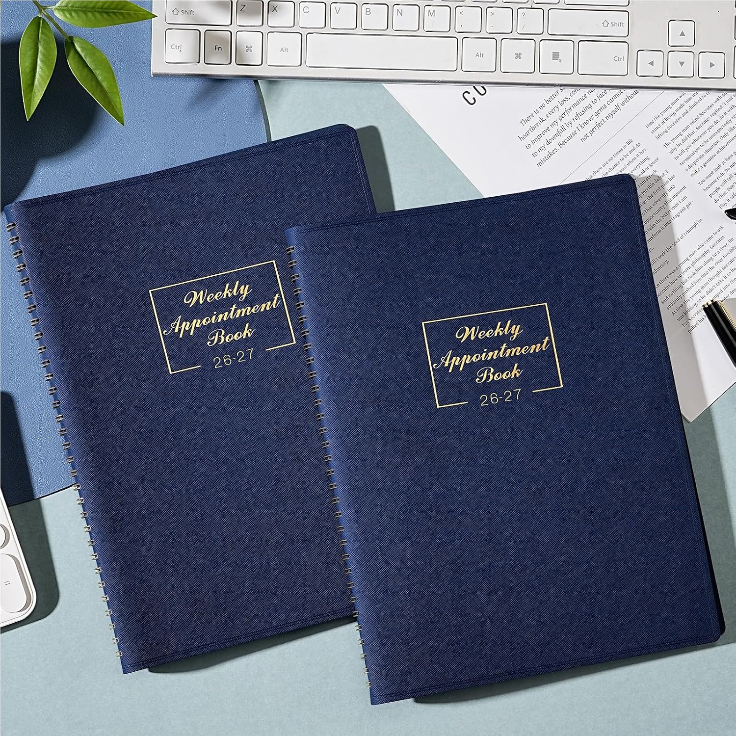 MaaIbok Appointment Book 2026-2027 8.5" x 11" Soft Leather Cover image 2