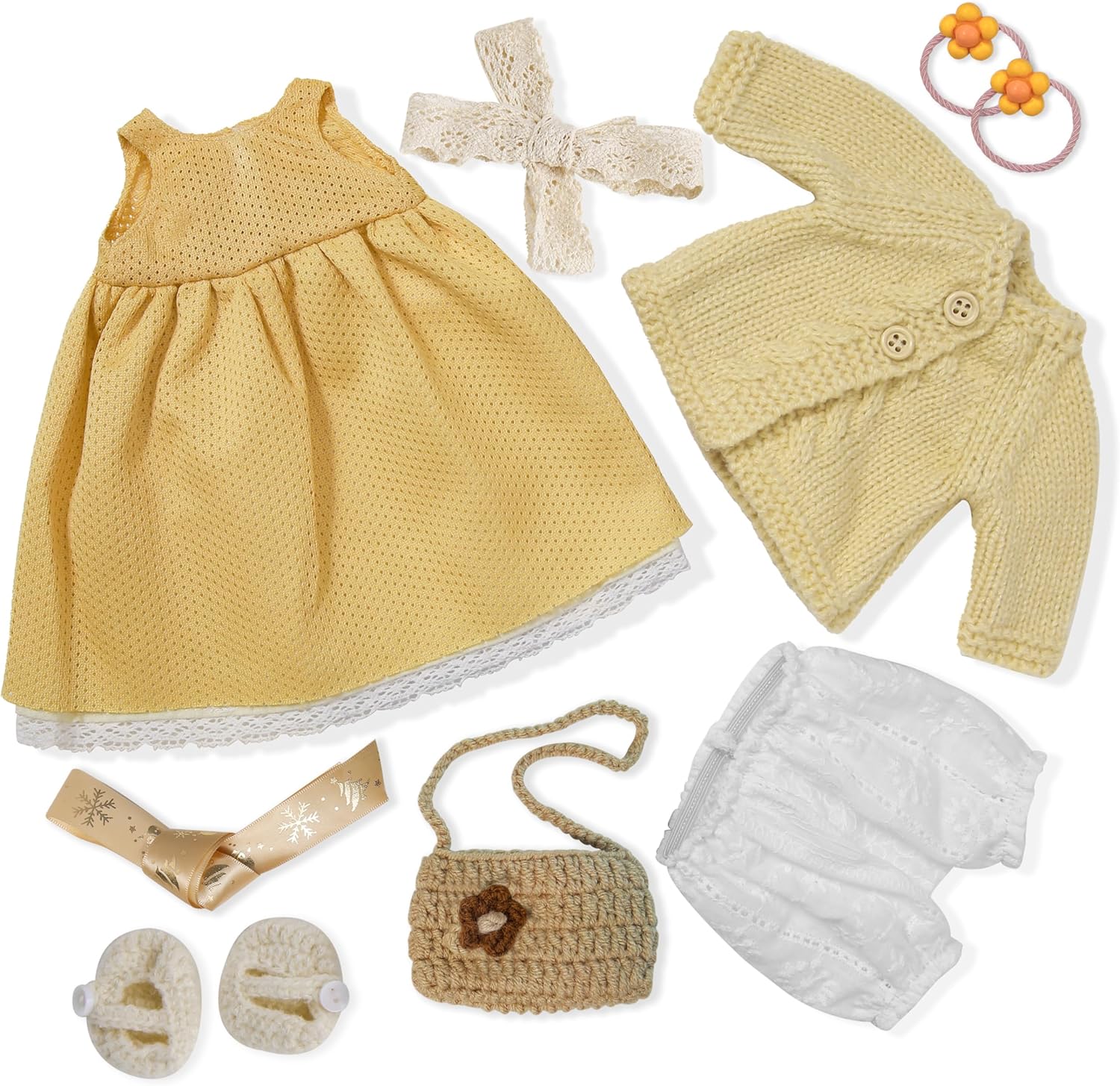 BlissfulPixie 12 inch Clothing Set Handmade Waldorf Doll Clothes with Beautiful Box for Girl Birthday Present-Athena's Clothes Accessories