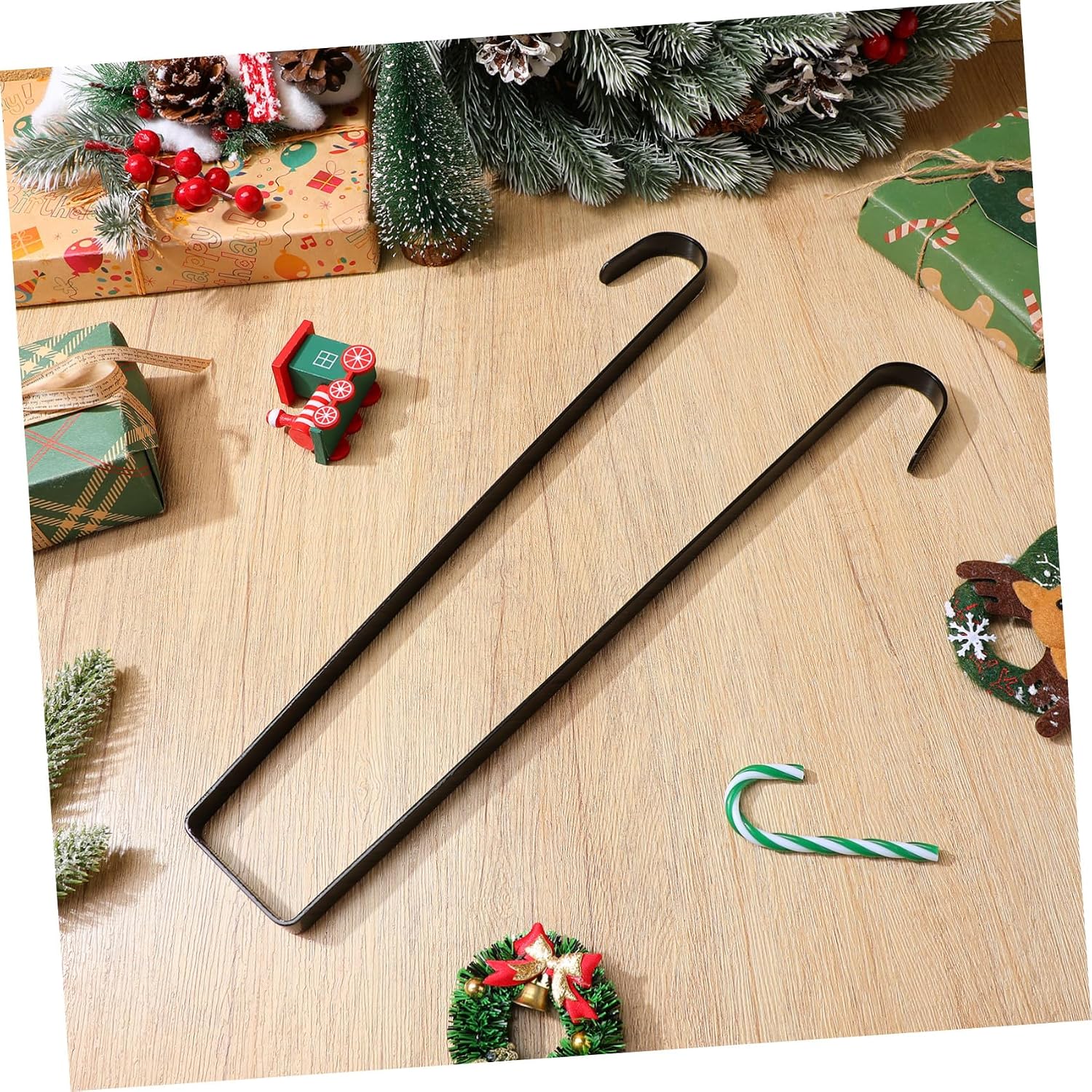 Over The Door Double Sided Garland Hanger Xmas Wreath Hook for Easy Holiday Decorations Compact and Lightweight Design for Convenient Storage