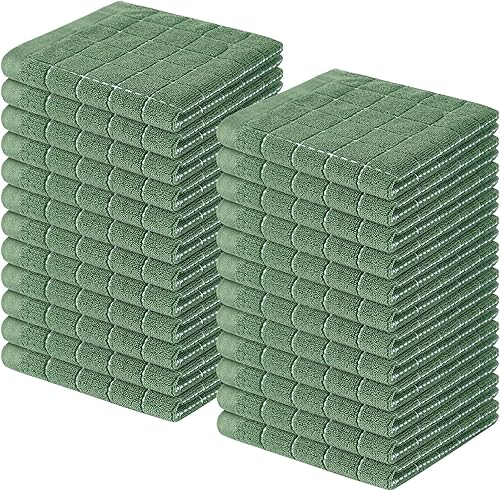 Miniatura 86 de Homaxy Toallas de cocina de rizo de algodón 100% (gris oscuro, 13 x 28 pulgadas), diseño a cuadros, suaves y súper absorbentes, paquete de 8