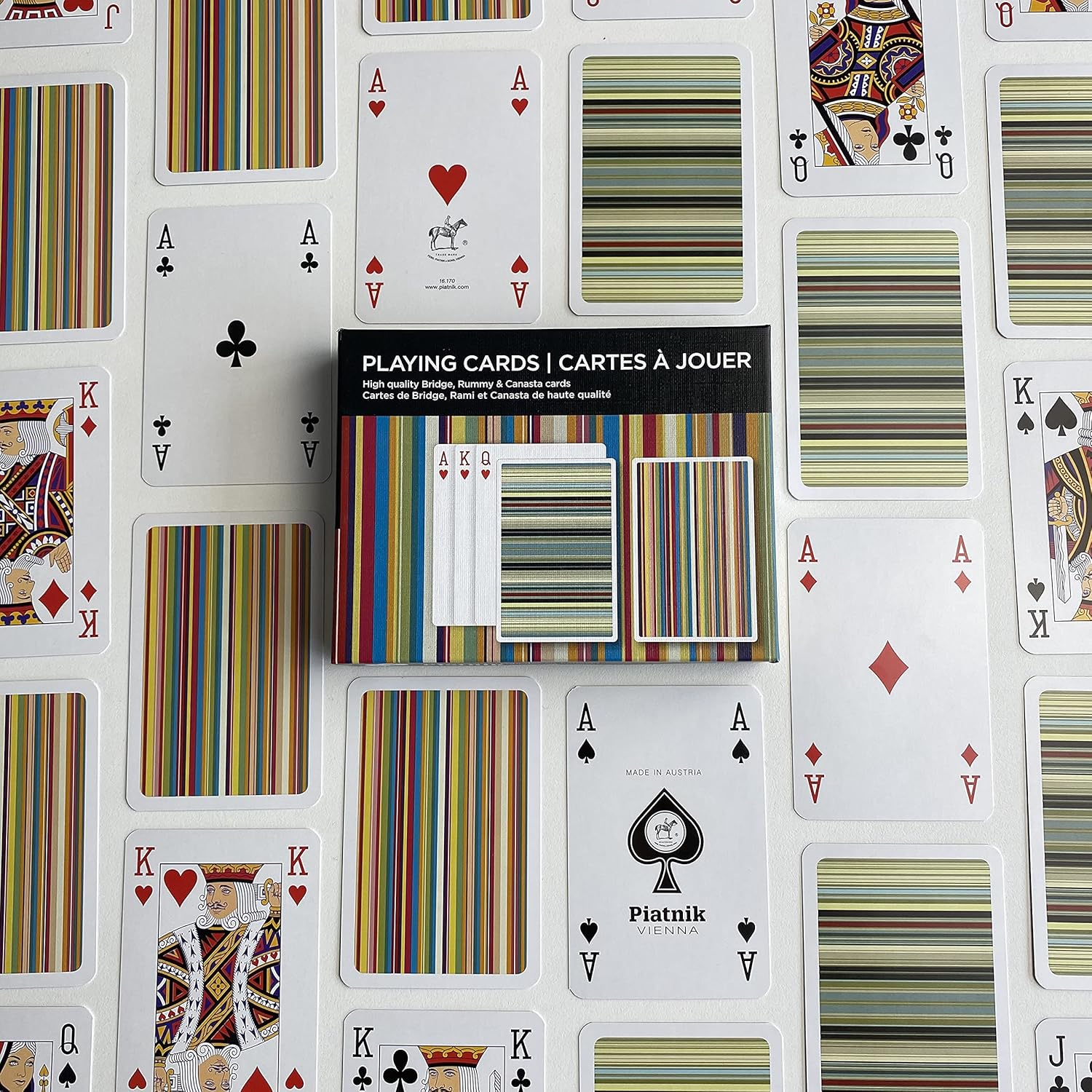 Hot Deals Gibson Piatnik Bridge Stripes Playing Cards Double Deck