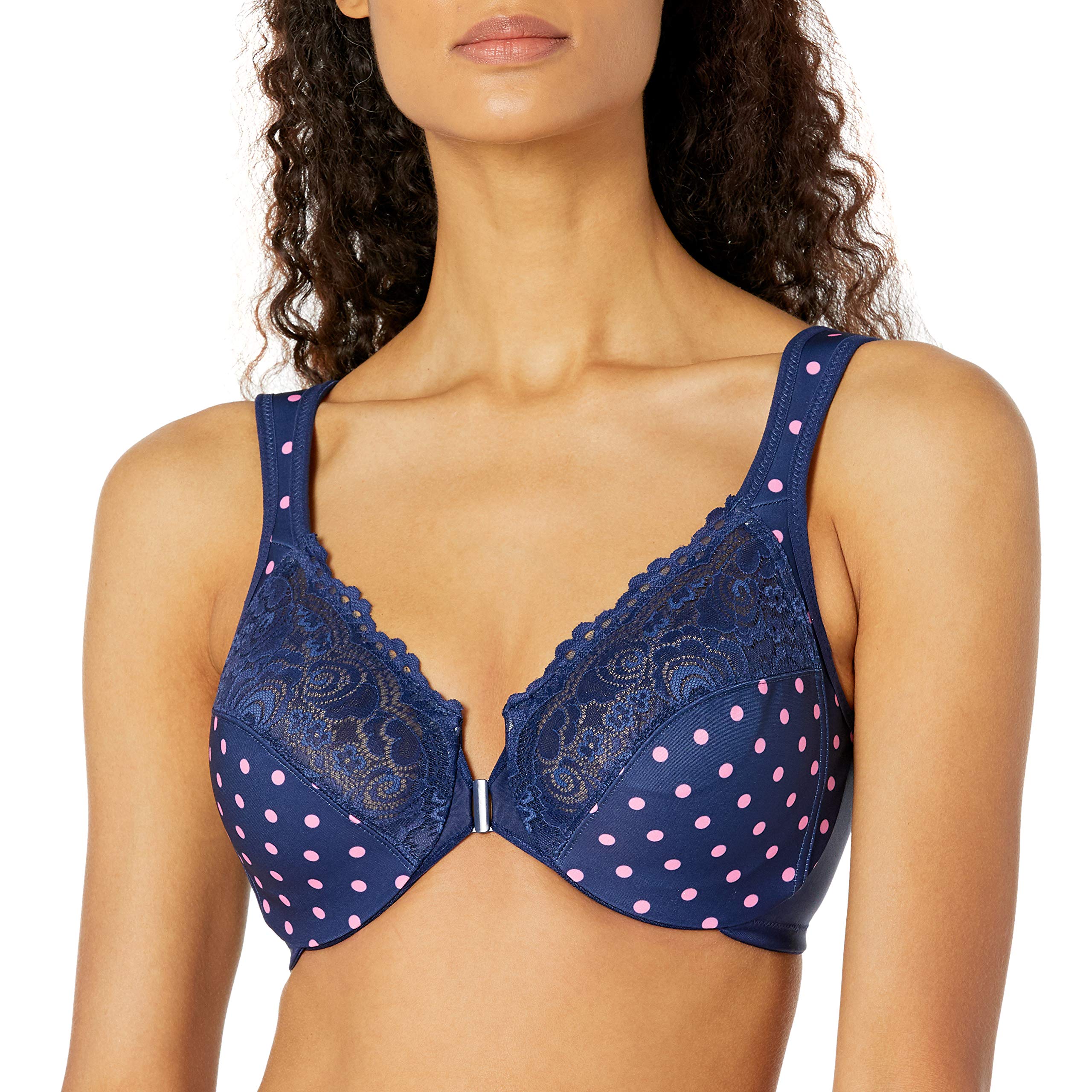 Glamorise Women's Plus Size Wonderwire Front-Closure Bra Underwire #1245