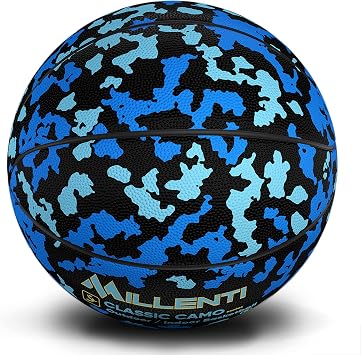 Millenti Street Basketball, Outdoor-Indoor Basketball for Kids, Youth, and Adults, Size 5/6/7