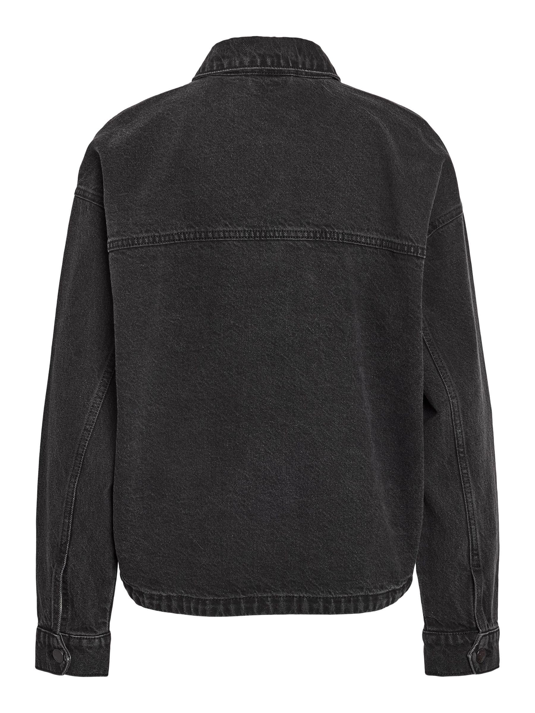 NOISY MAY Nmkettie L/S Reg DNM Jcket Vi559Bl Noos, Black Denim, L, czarny denim, L
