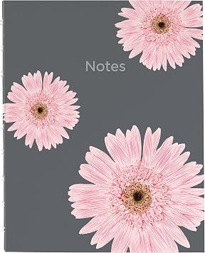 Blueline NoteProa Notebook, Indexing System, 9.25" x 7.25", 150 Pages, Pink Daisy Design A6016.01